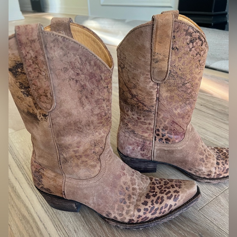 Old Gringo Women’s Leather/Suede leopardito cowgirl boots